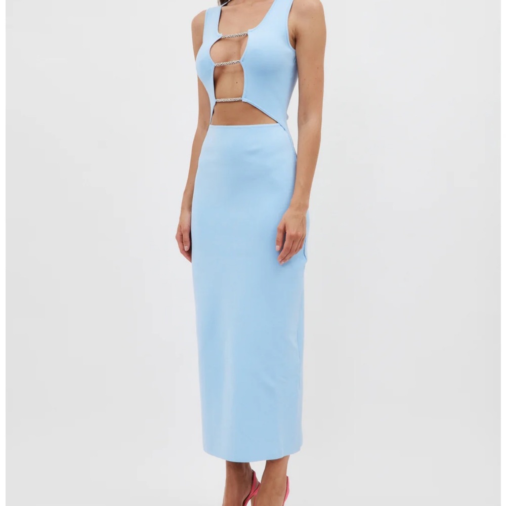 Christopher Esber Light Blue Cut-Out Dress - Picture 3 of 6